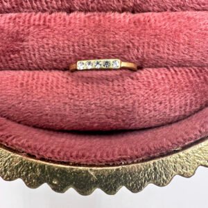 Slim Five-Stone Gold Band