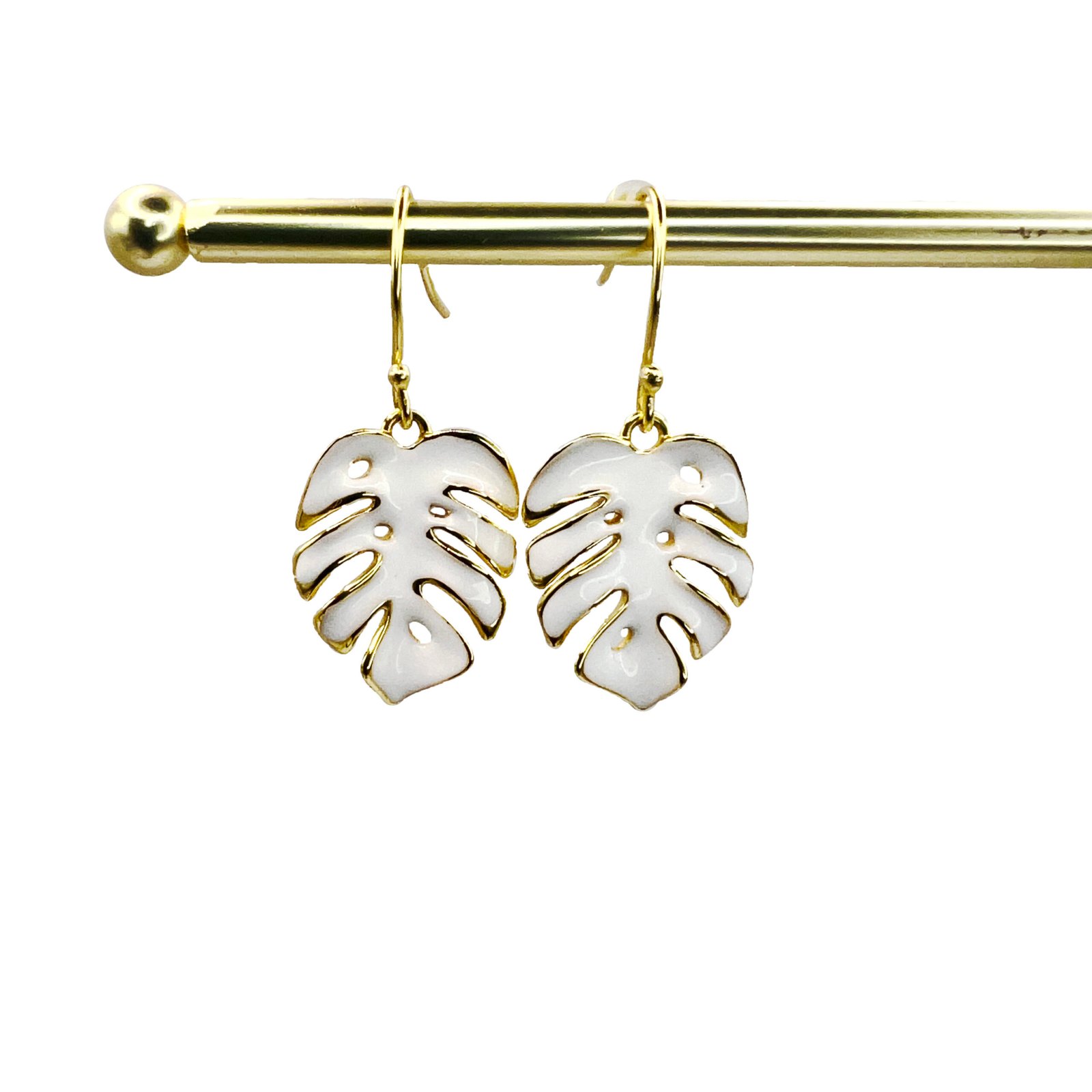 white-gold-monstera-leaf-earrings