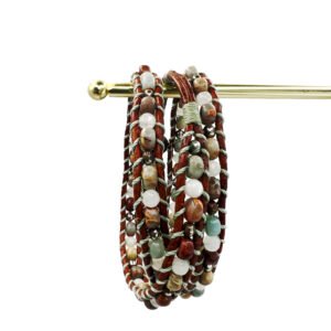 Earthy Toned Wrap Beaded Bracelet